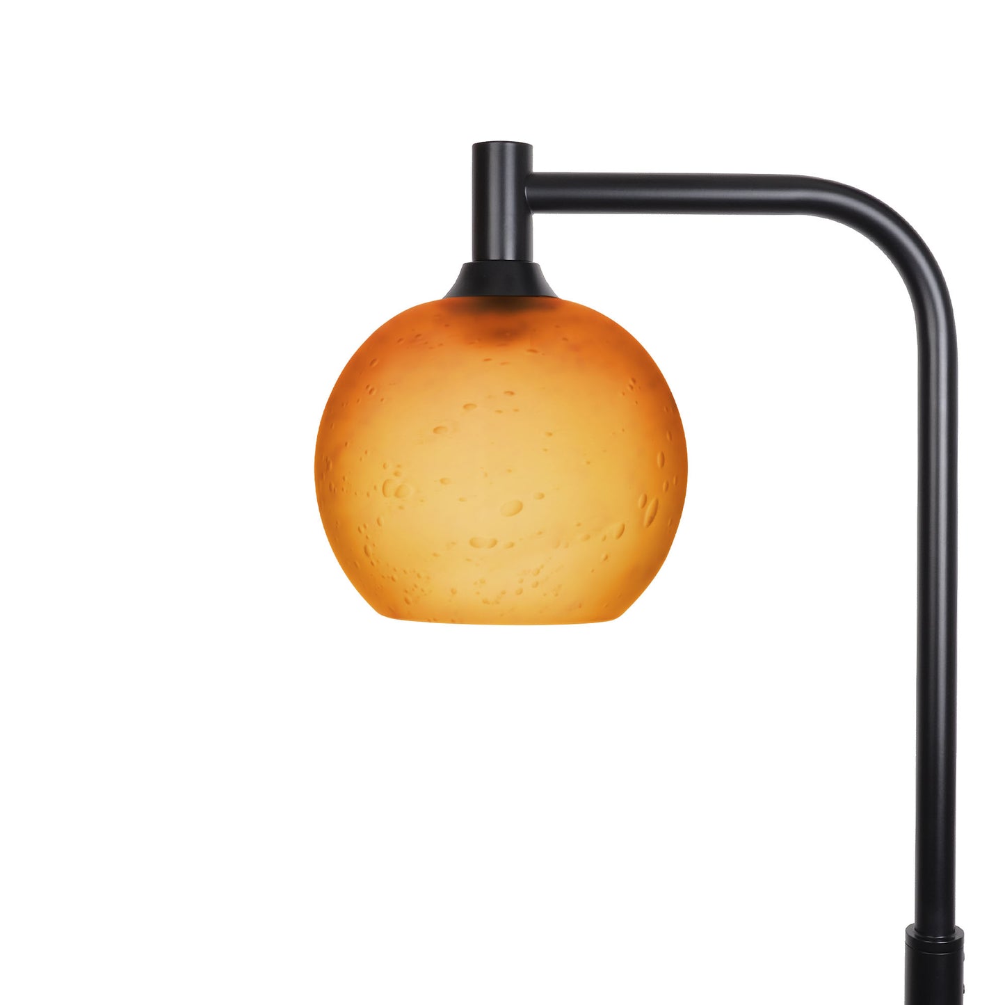 767 Floor Lamp-Glass-Bicycle Glass Co - Hotshop-Celestial-Golden Amber-Matte Black-Bicycle Glass Co