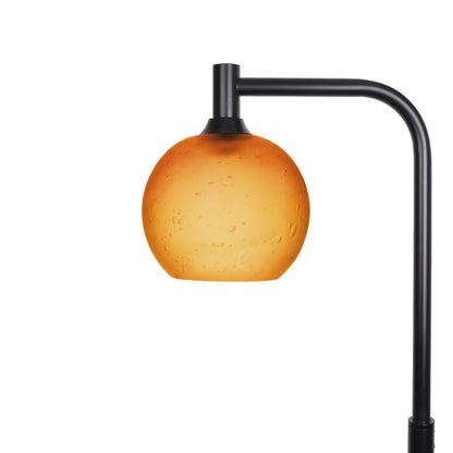 767 Floor Lamp-Glass-Bicycle Glass Co - Hotshop-Celestial-Golden Amber-Matte Black-Bicycle Glass Co