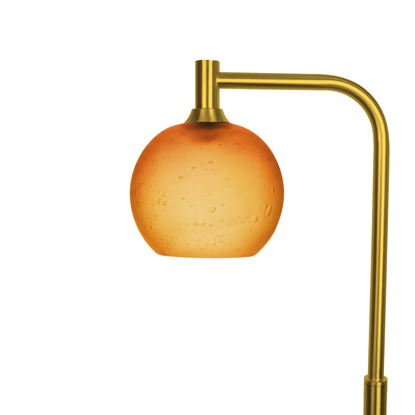 767 Floor Lamp-Glass-Bicycle Glass Co - Hotshop-Celestial-Golden Amber-Polished Brass-Bicycle Glass Co
