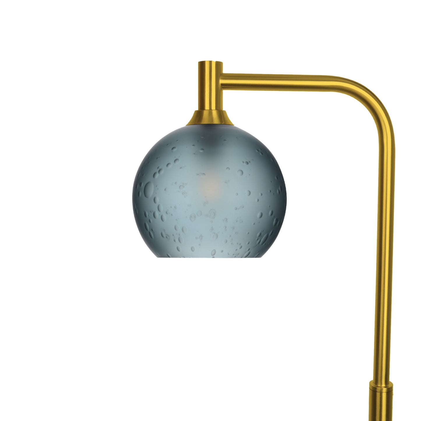 767 Floor Lamp-Glass-Bicycle Glass Co - Hotshop-Celestial-Slate Gray-Polished Brass-Bicycle Glass Co