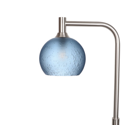 767 Floor Lamp-Glass-Bicycle Glass Co - Hotshop-Celestial-Steel Blue-Brushed Nickel-Bicycle Glass Co