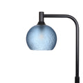 767 Floor Lamp-Glass-Bicycle Glass Co - Hotshop-Celestial-Steel Blue-Matte Black-Bicycle Glass Co
