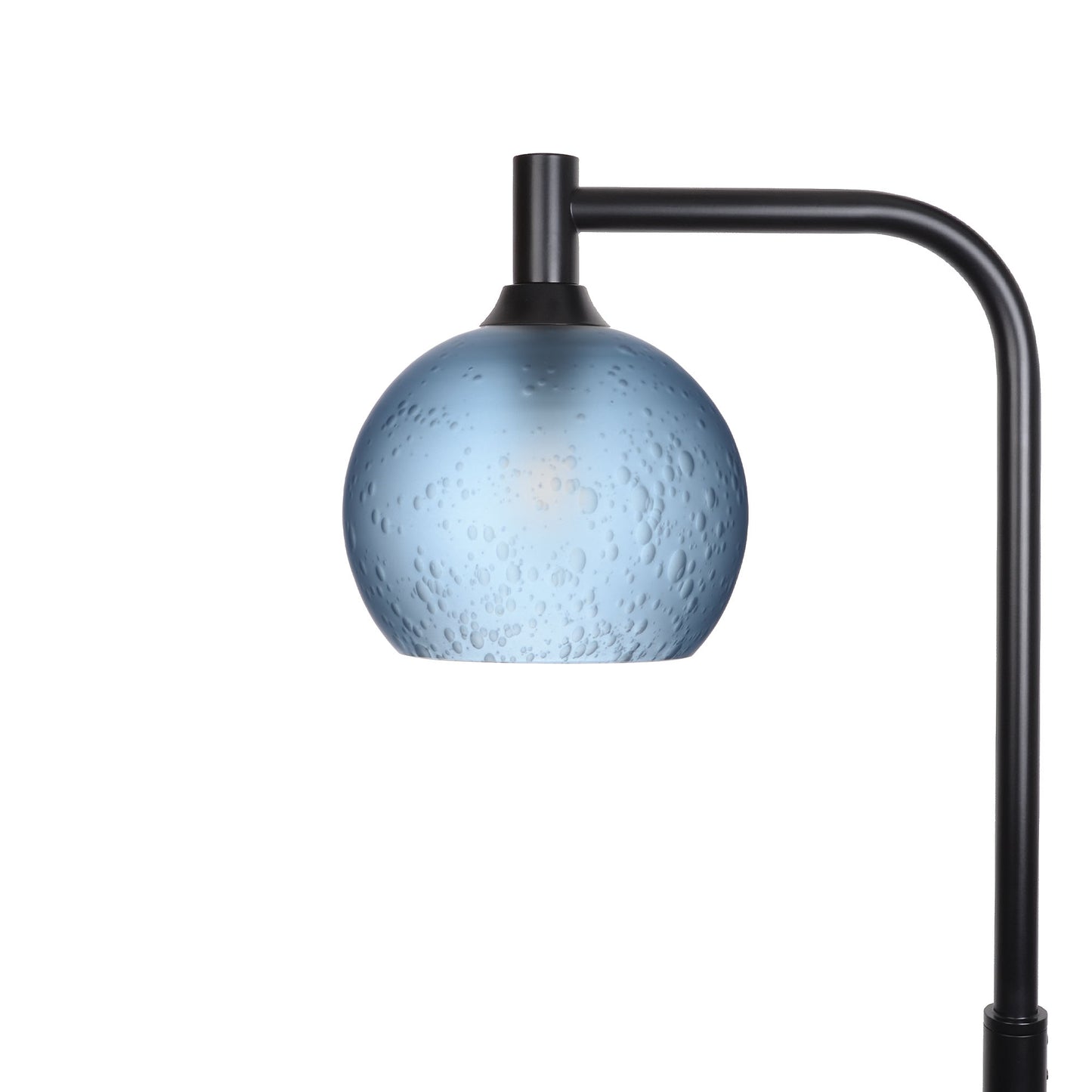 767 Floor Lamp-Glass-Bicycle Glass Co - Hotshop-Celestial-Steel Blue-Matte Black-Bicycle Glass Co