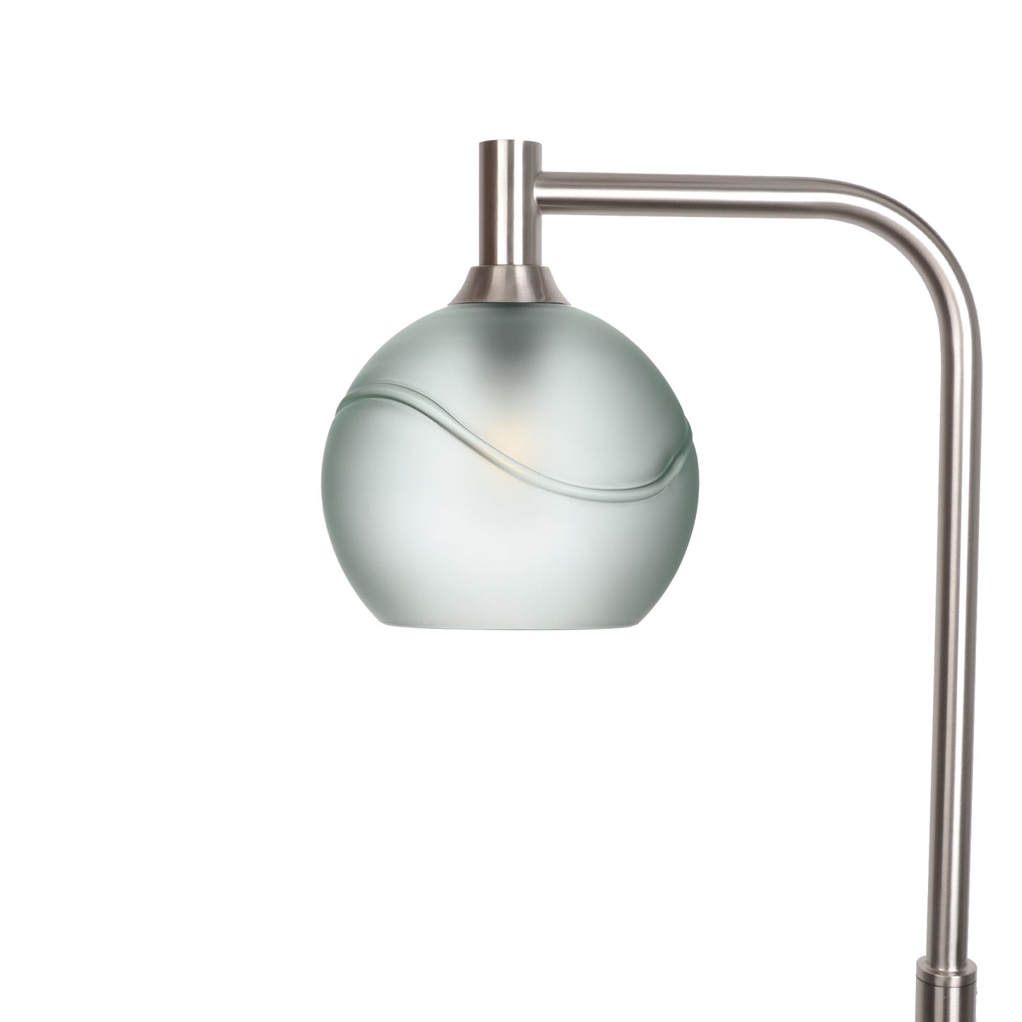 767 Floor Lamp-Glass-Bicycle Glass Co - Hotshop-Glacial-Eco Clear-Brushed Nickel-Bicycle Glass Co