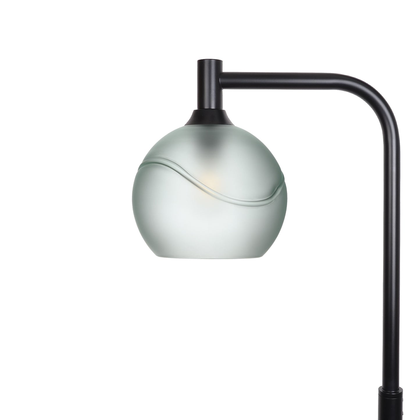 767 Floor Lamp-Glass-Bicycle Glass Co - Hotshop-Glacial-Eco Clear-Matte Black-Bicycle Glass Co