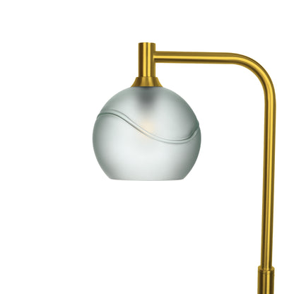767 Floor Lamp-Glass-Bicycle Glass Co - Hotshop-Glacial-Eco Clear-Polished Brass-Bicycle Glass Co