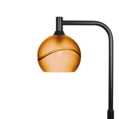 767 Floor Lamp-Glass-Bicycle Glass Co - Hotshop-Glacial-Golden Amber-Matte Black-Bicycle Glass Co