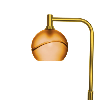 767 Floor Lamp-Glass-Bicycle Glass Co - Hotshop-Glacial-Golden Amber-Polished Brass-Bicycle Glass Co