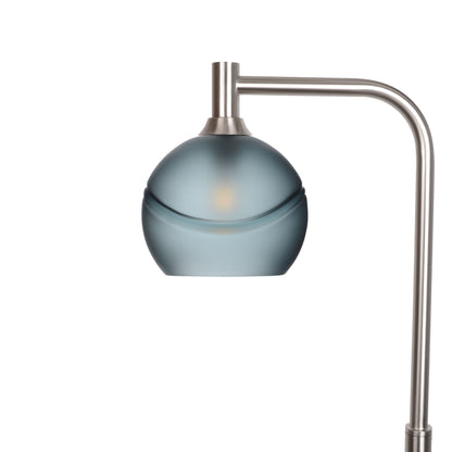 767 Floor Lamp-Glass-Bicycle Glass Co - Hotshop-Glacial-Slate Gray-Brushed Nickel-Bicycle Glass Co