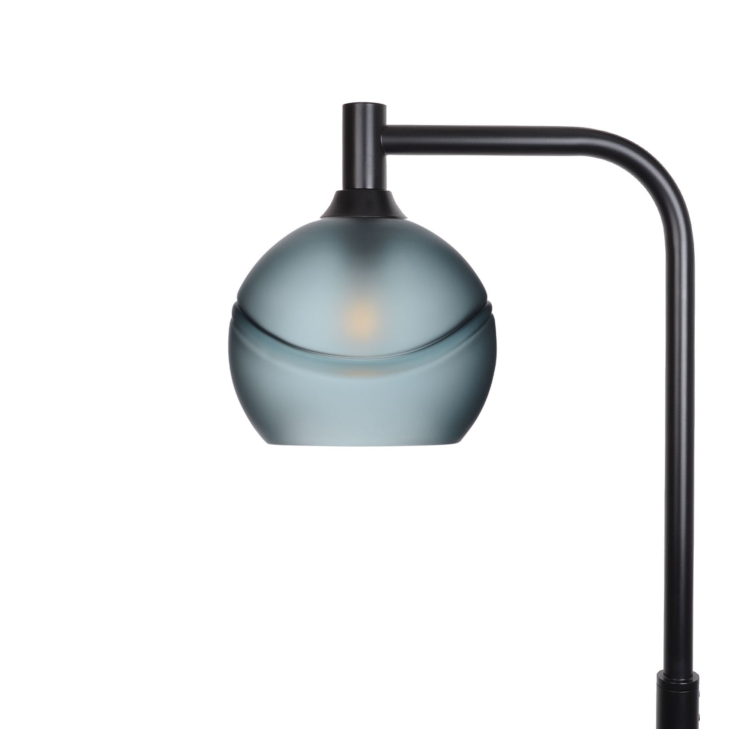 767 Floor Lamp-Glass-Bicycle Glass Co - Hotshop-Glacial-Slate Gray-Matte Black-Bicycle Glass Co