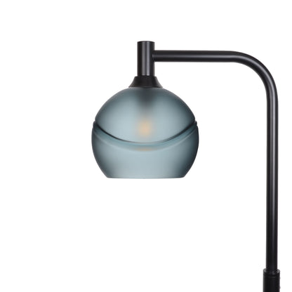 767 Floor Lamp-Glass-Bicycle Glass Co - Hotshop-Glacial-Slate Gray-Matte Black-Bicycle Glass Co