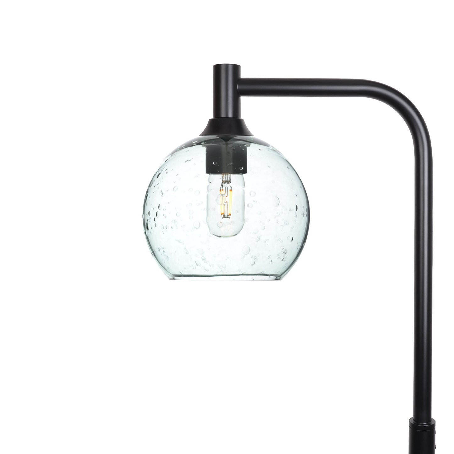 767 Floor Lamp-Glass-Bicycle Glass Co - Hotshop-Lunar-Eco Clear-Matte Black-Bicycle Glass Co