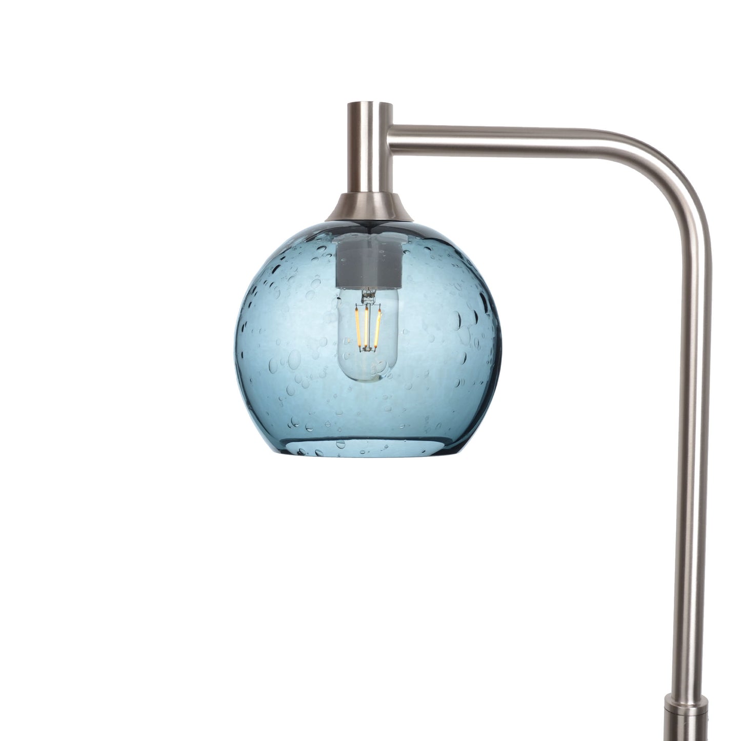 767 Floor Lamp-Glass-Bicycle Glass Co - Hotshop-Lunar-Slate Gray-Brushed Nickel-Bicycle Glass Co