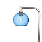 767 Floor Lamp-Glass-Bicycle Glass Co - Hotshop-Lunar-Steel Blue-Brushed Nickel-Bicycle Glass Co