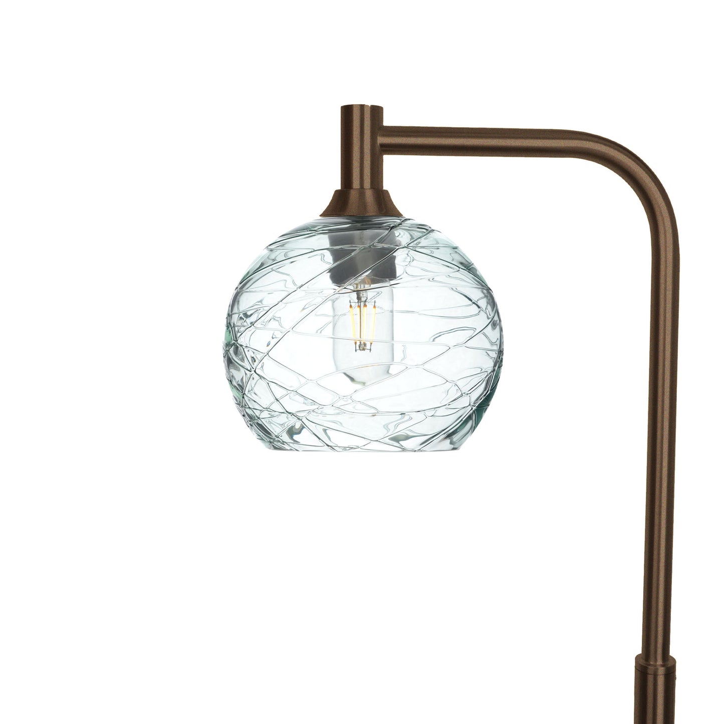 767 Floor Lamp-Glass-Bicycle Glass Co - Hotshop-Spun-Eco Clear-Antique Bronze-Bicycle Glass Co