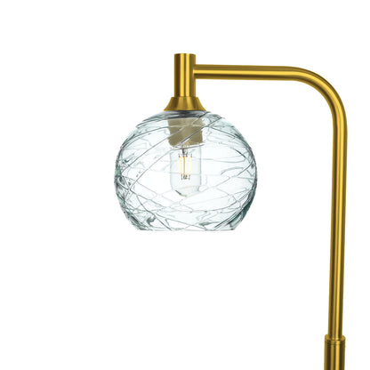 767 Floor Lamp-Glass-Bicycle Glass Co - Hotshop-Spun-Eco Clear-Polished Brass-Bicycle Glass Co
