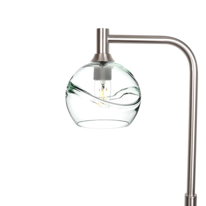 767 Floor Lamp-Glass-Bicycle Glass Co - Hotshop-Swell-Eco Clear-Brushed Nickel-Bicycle Glass Co
