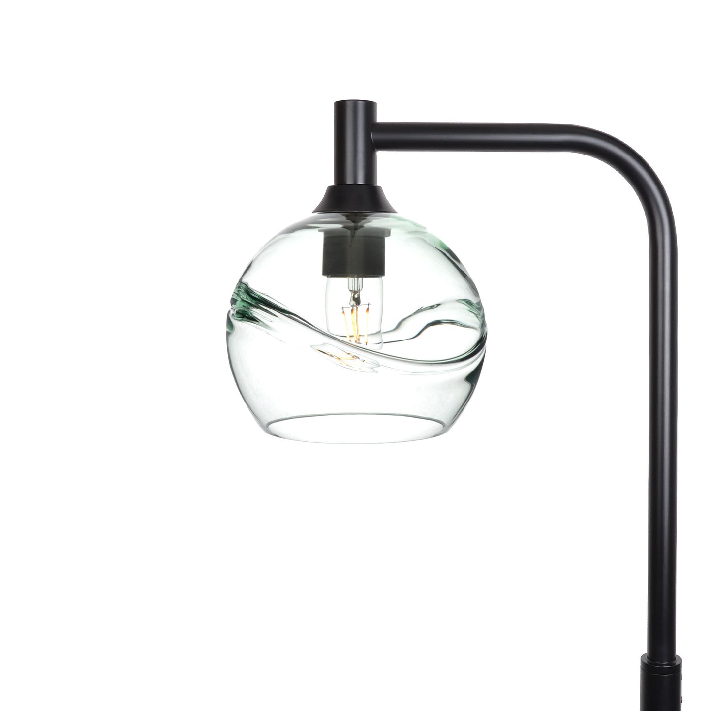 767 Floor Lamp-Glass-Bicycle Glass Co - Hotshop-Swell-Eco Clear-Matte Black-Bicycle Glass Co