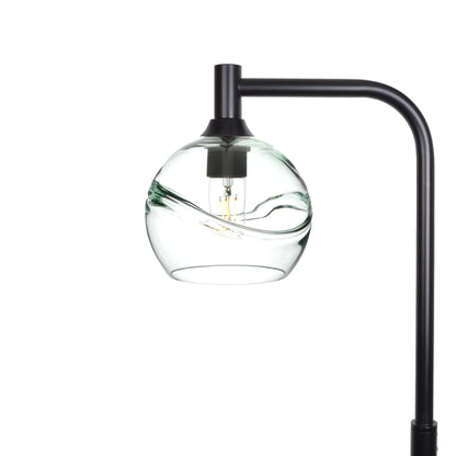 767 Floor Lamp-Glass-Bicycle Glass Co - Hotshop-Swell-Eco Clear-Matte Black-Bicycle Glass Co