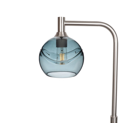 767 Floor Lamp-Glass-Bicycle Glass Co - Hotshop-Swell-Slate Gray-Brushed Nickel-Bicycle Glass Co