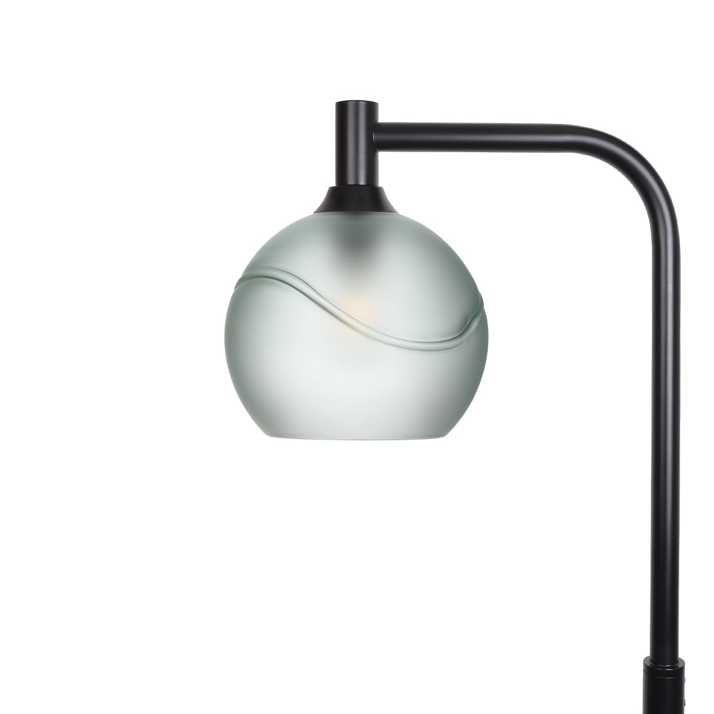 767 Glacial: Floor Lamp-Glass-Bicycle Glass Co - Hotshop-Eco Clear-Matte Black-Bicycle Glass Co