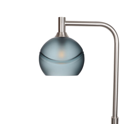 767 Glacial: Floor Lamp-Glass-Bicycle Glass Co - Hotshop-Slate Gray-Brushed Nickel-Bicycle Glass Co