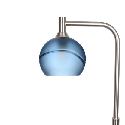 767 Glacial: Floor Lamp-Glass-Bicycle Glass Co - Hotshop-Steel Blue-Brushed Nickel-Bicycle Glass Co