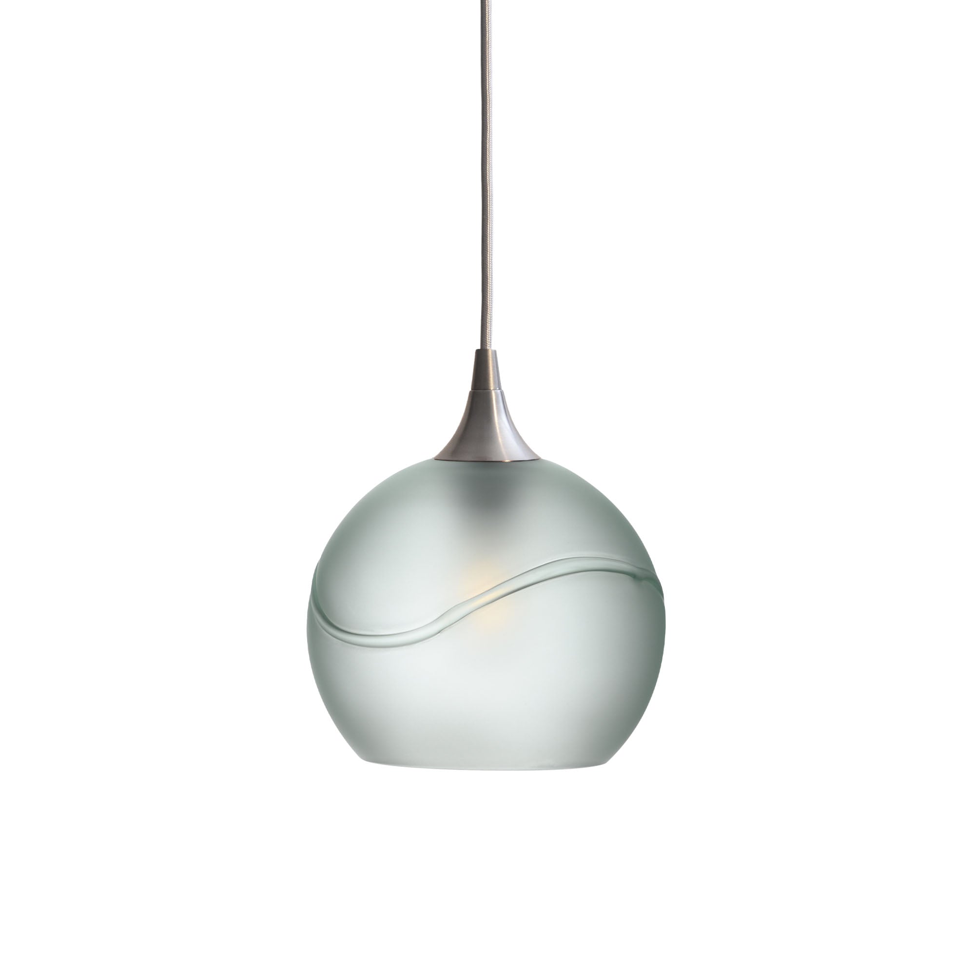 767 Glacial: Single Pendant Light-Pendant Lighting-Bicycle Glass Co - Hotshop-Steel Blue-Antique Bronze-Bicycle Glass Co
