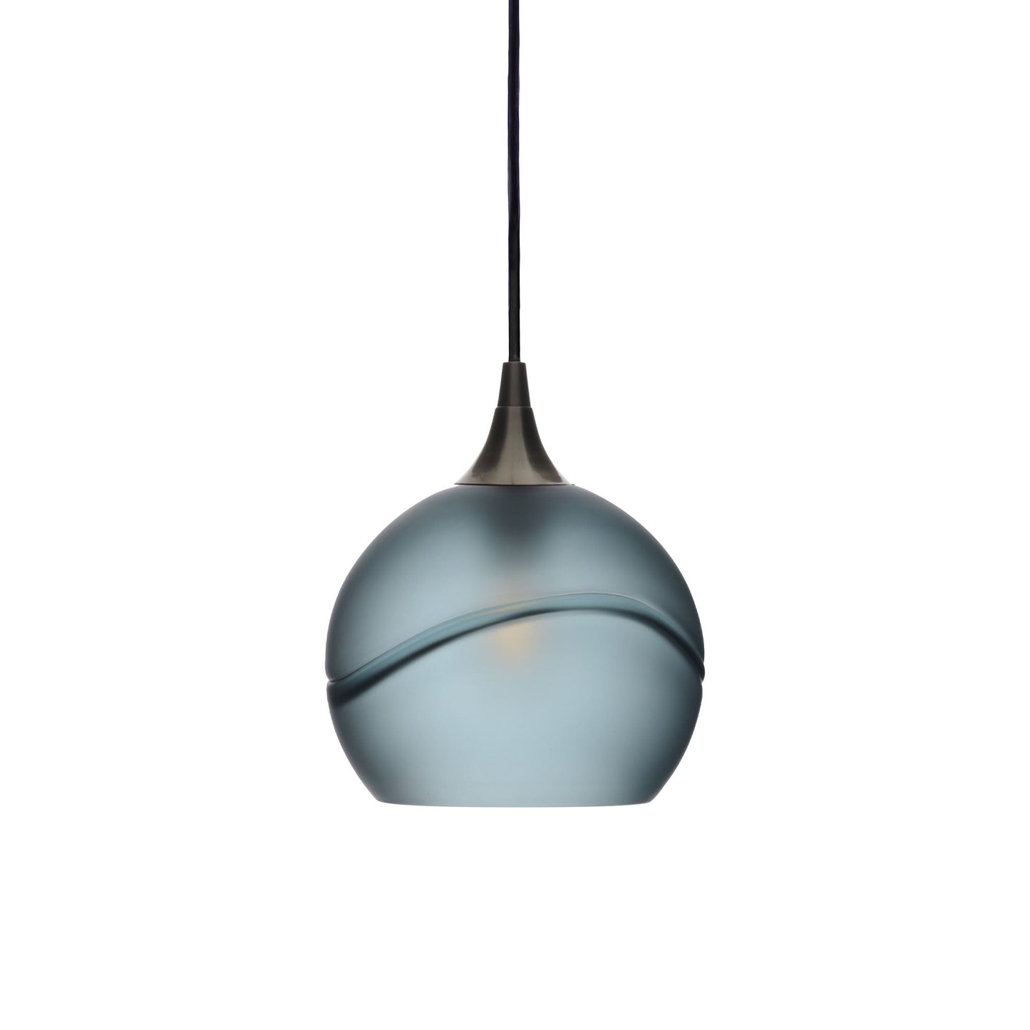 767 Glacial: Single Pendant Light-Pendant Lighting-Bicycle Glass Co - Hotshop-Slate Gray-Antique Bronze-Bicycle Glass Co