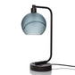 767 Glacial: Table Lamp-Glass-Bicycle Glass Co - Hotshop-Steel Blue-Brushed Nickel-4 Watt LED (+$0.00)-Bicycle Glass Co