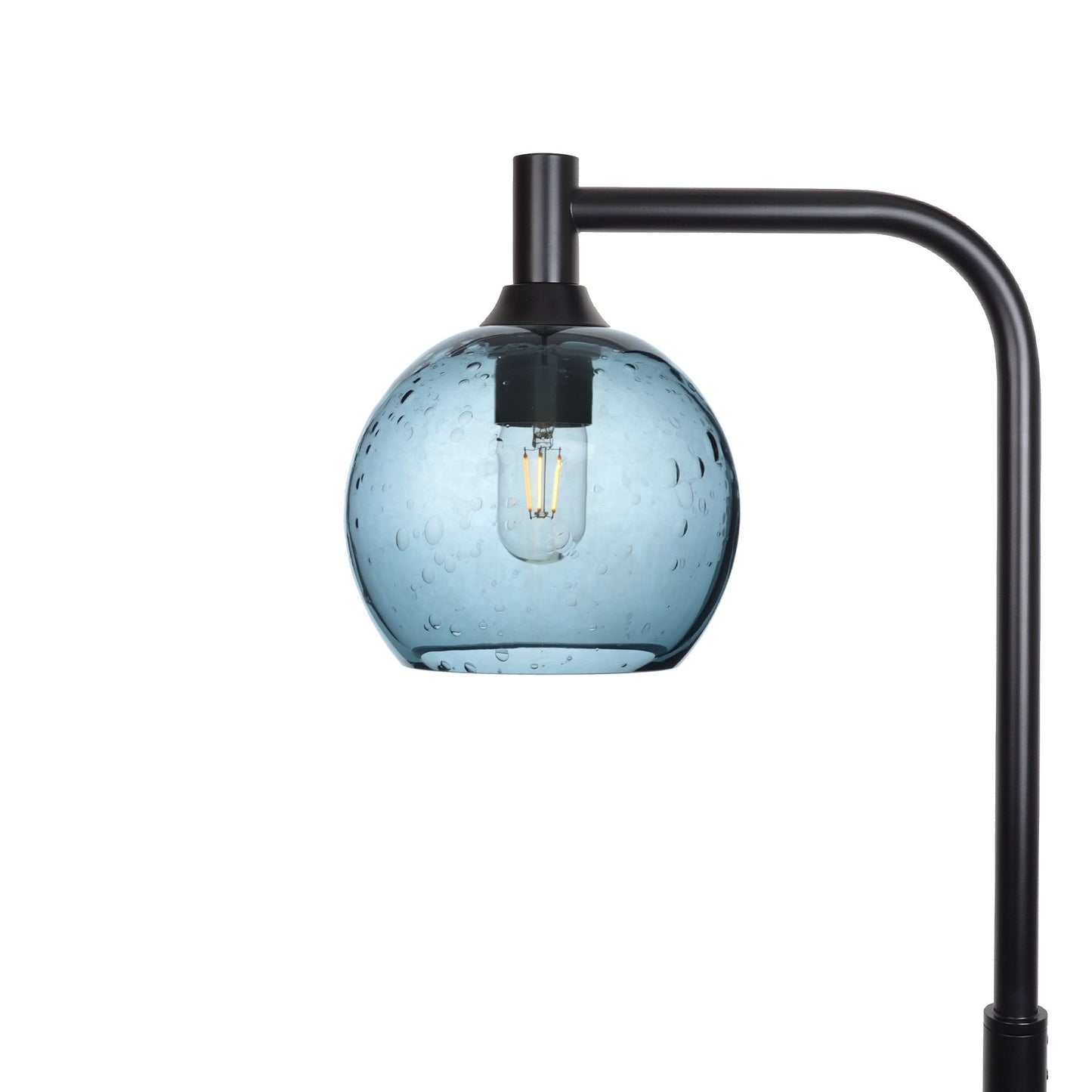 767 Lunar: Floor Lamp-Glass-Bicycle Glass Co - Hotshop-Slate Gray-Matte Black-Bicycle Glass Co