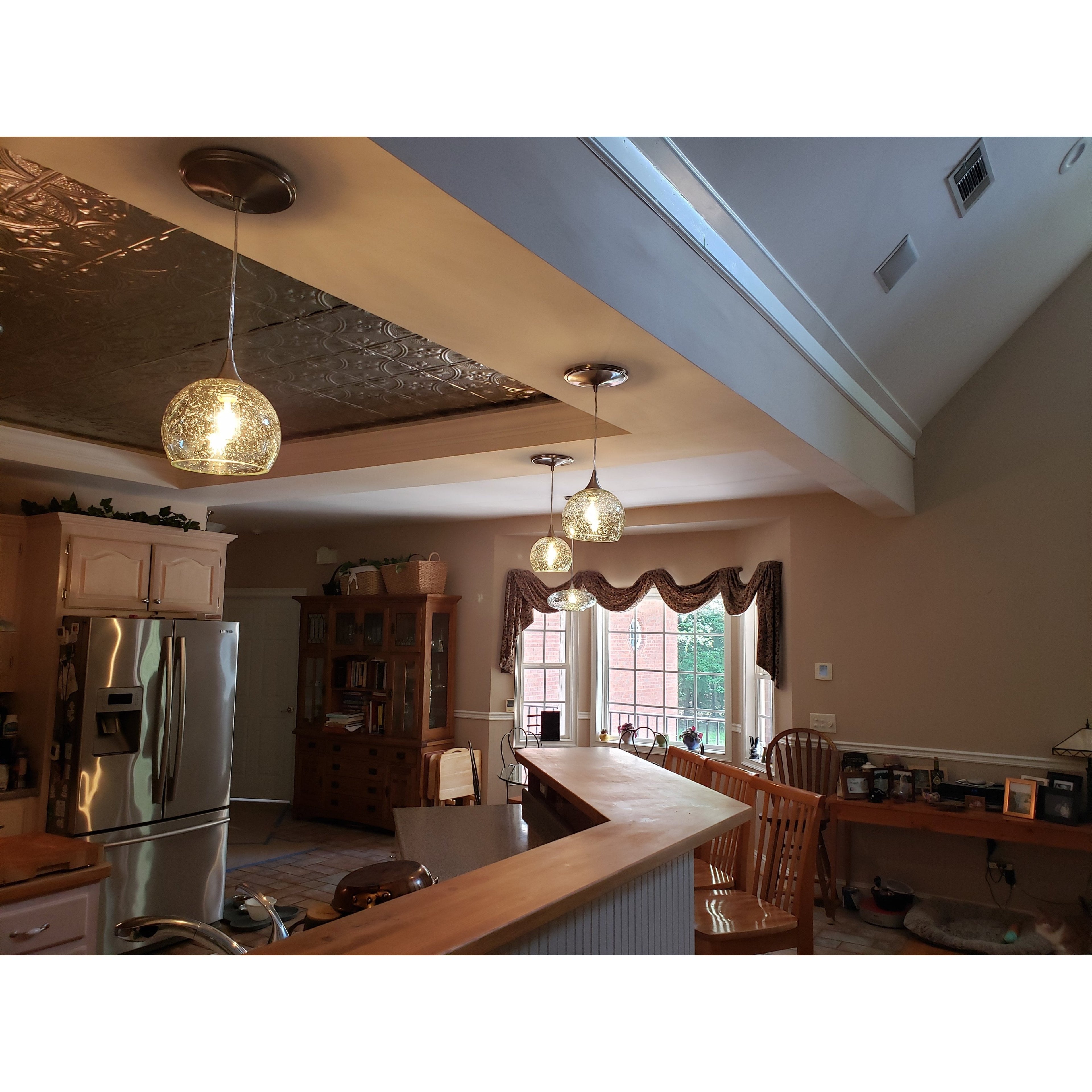 767 Lunar: Single Pendant Light-Pendant Lights-Bicycle Glass Co-Steel Blue-Bicycle Glass Co