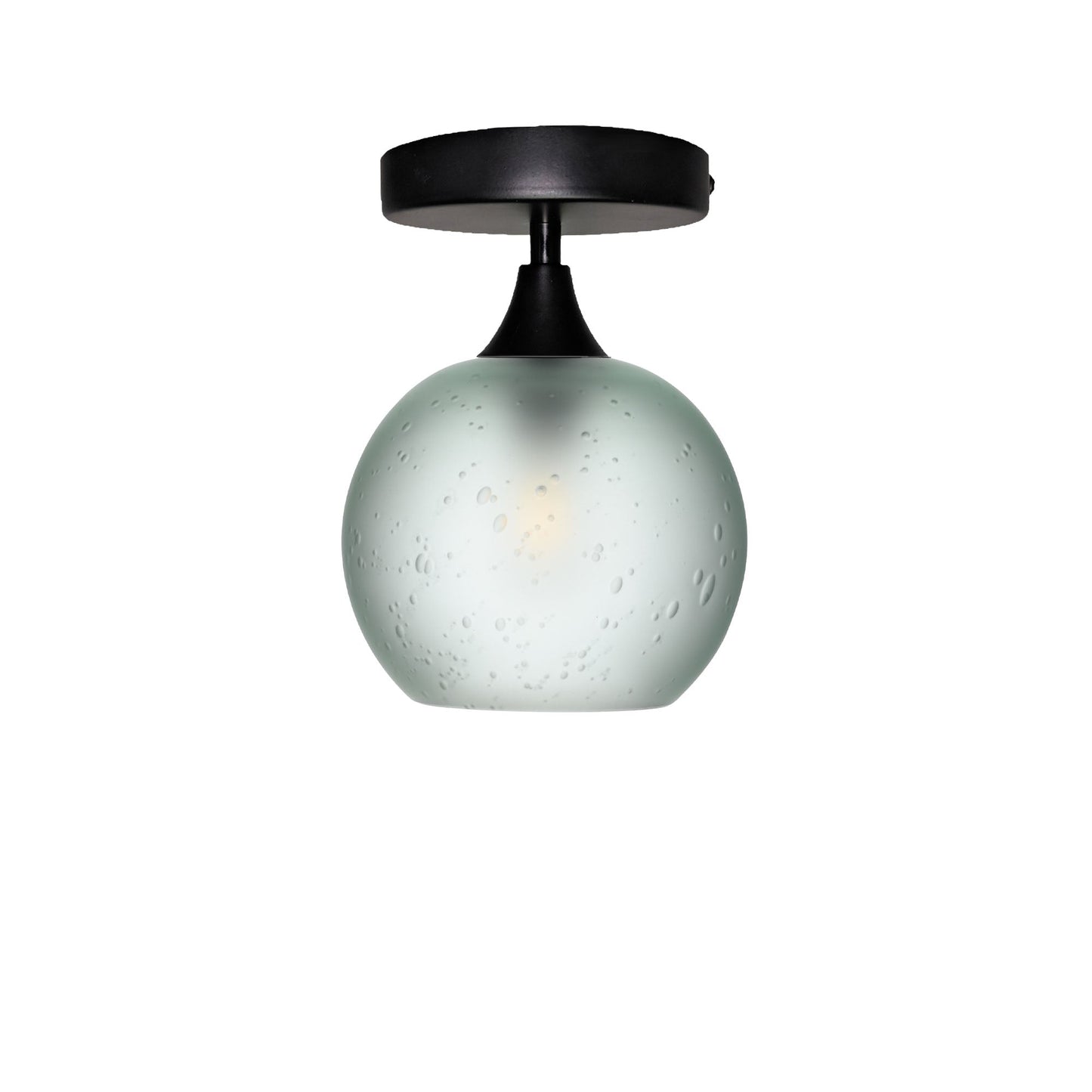 767 Semi-Flush-Bicycle Glass Co - Hotshop-Celestial-Eco Clear-Matte Black-Bicycle Glass Co