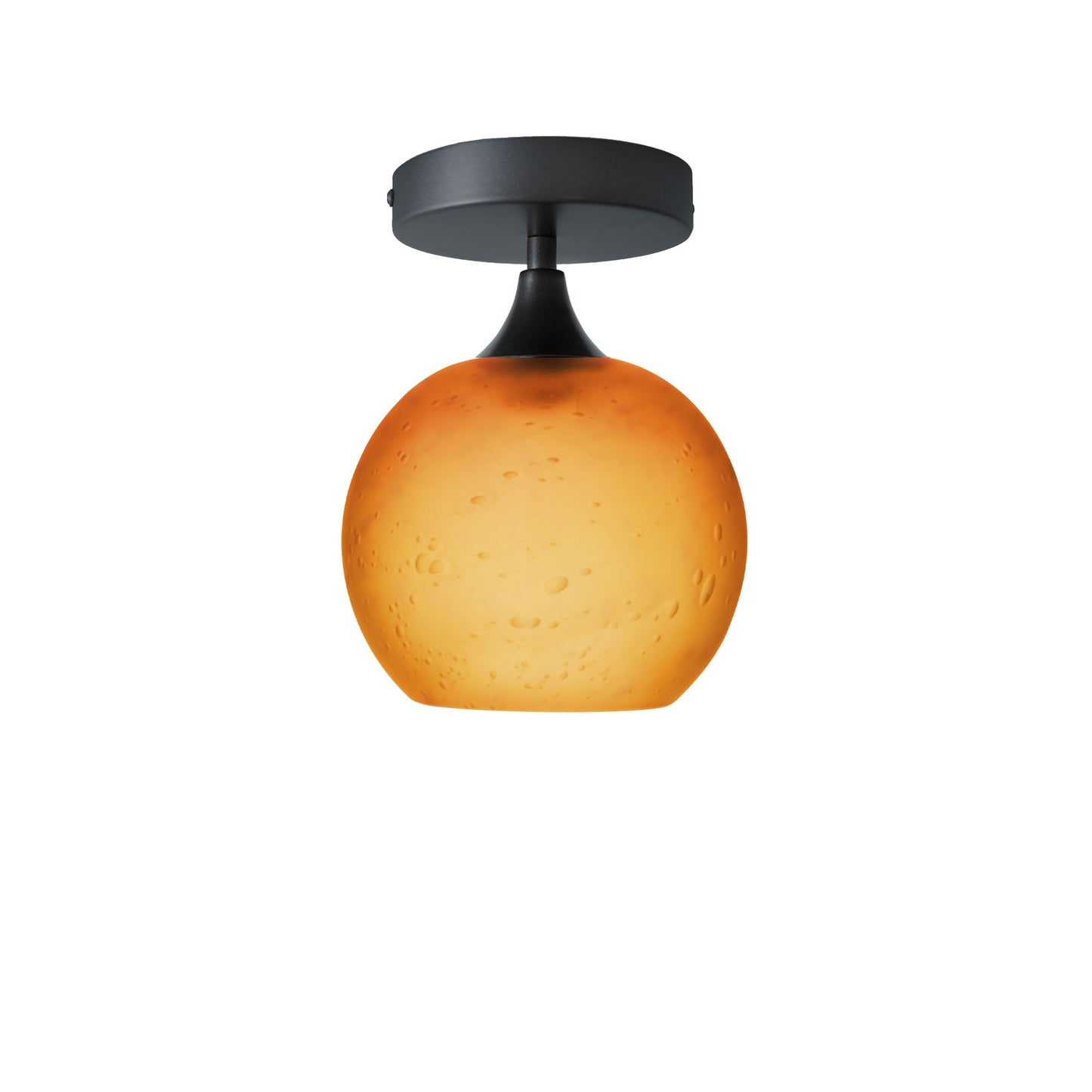 767 Semi-Flush Light-Bicycle Glass Co - Hotshop-Celestial-Golden Amber-Antique Bronze-Bicycle Glass Co