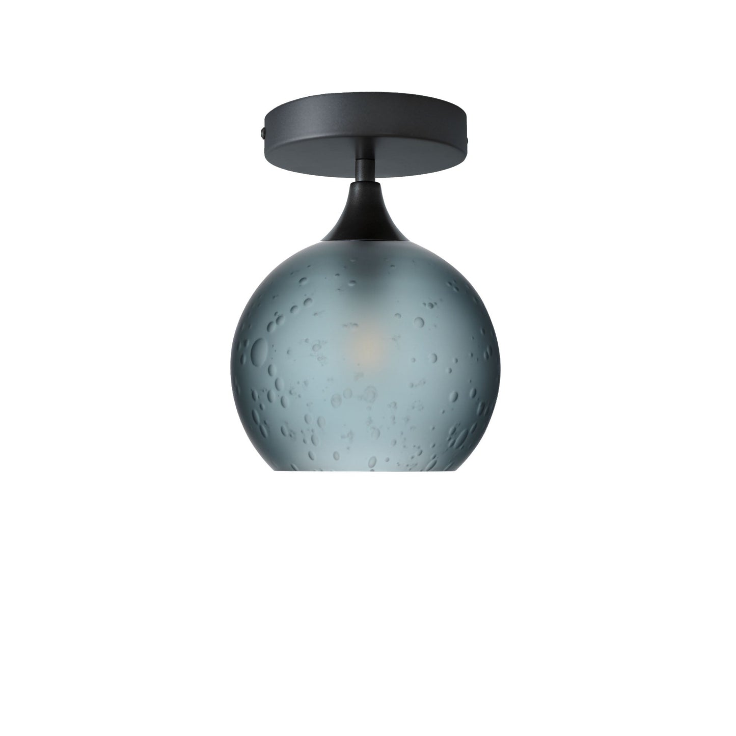 767 Semi-Flush-Bicycle Glass Co - Hotshop-Celestial-Slate Gray-Antique Bronze-Bicycle Glass Co