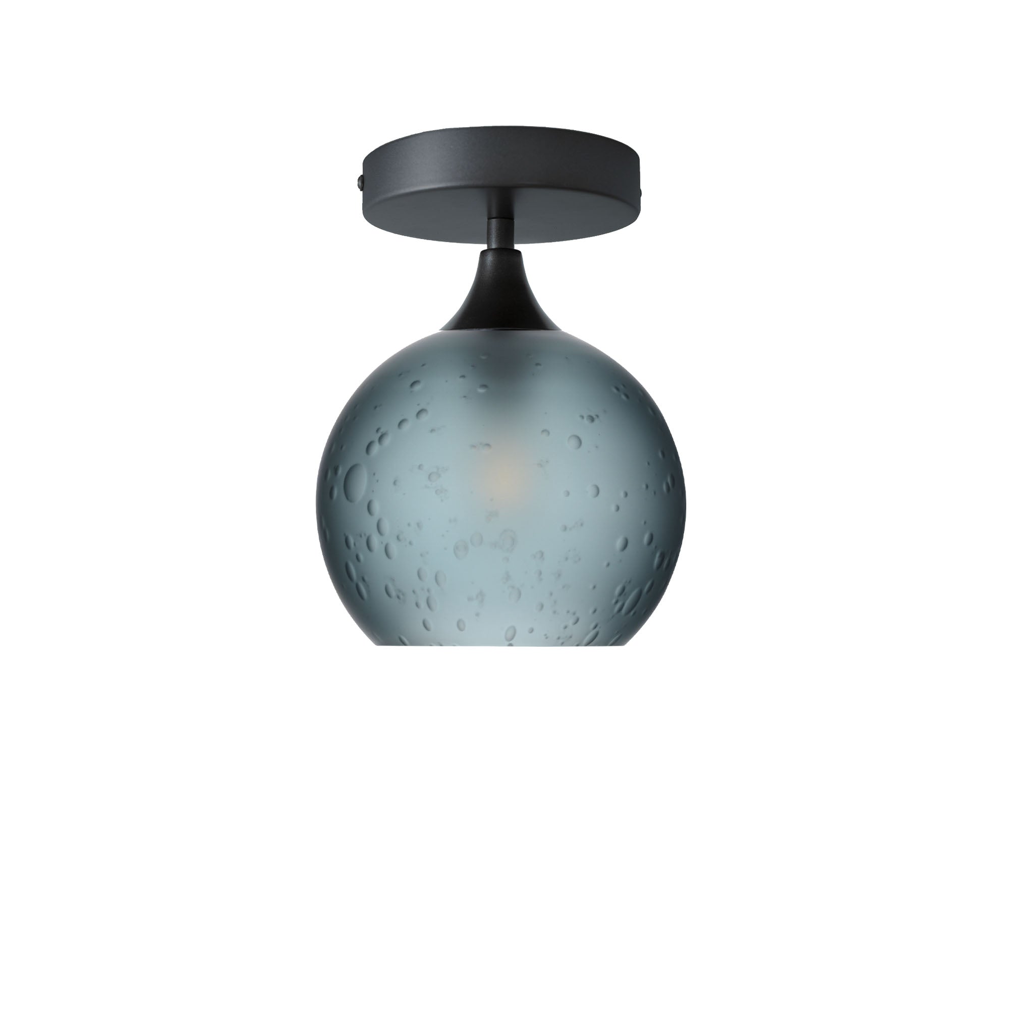 767 Semi-Flush-Bicycle Glass Co - Hotshop-Celestial-Slate Gray-Antique Bronze-Bicycle Glass Co