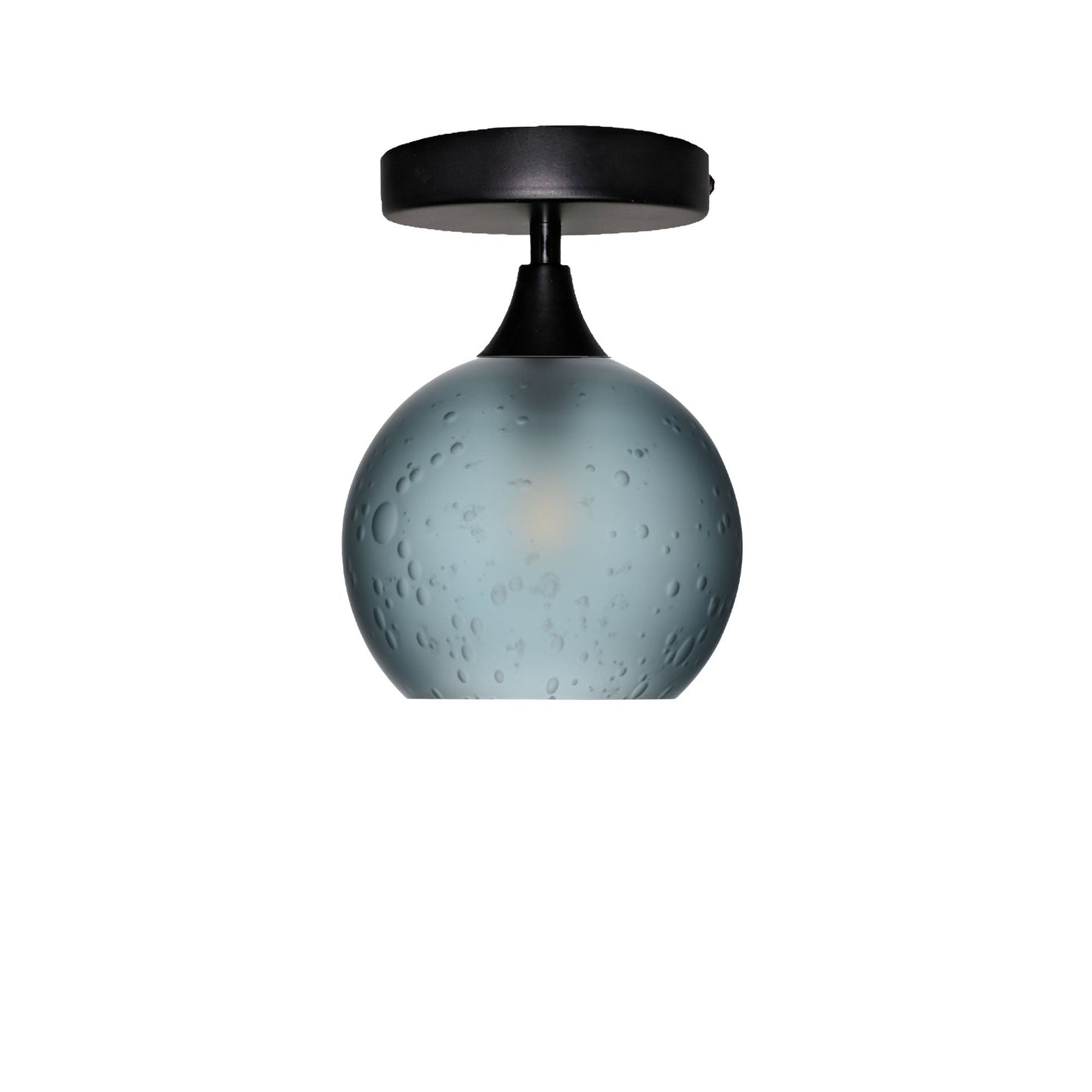767 Semi-Flush-Bicycle Glass Co - Hotshop-Celestial-Slate Gray-Matte Black-Bicycle Glass Co