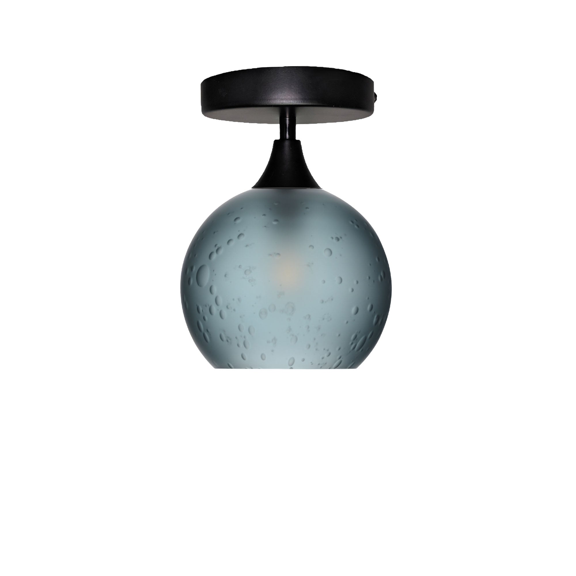 767 Semi-Flush-Bicycle Glass Co - Hotshop-Celestial-Slate Gray-Matte Black-Bicycle Glass Co