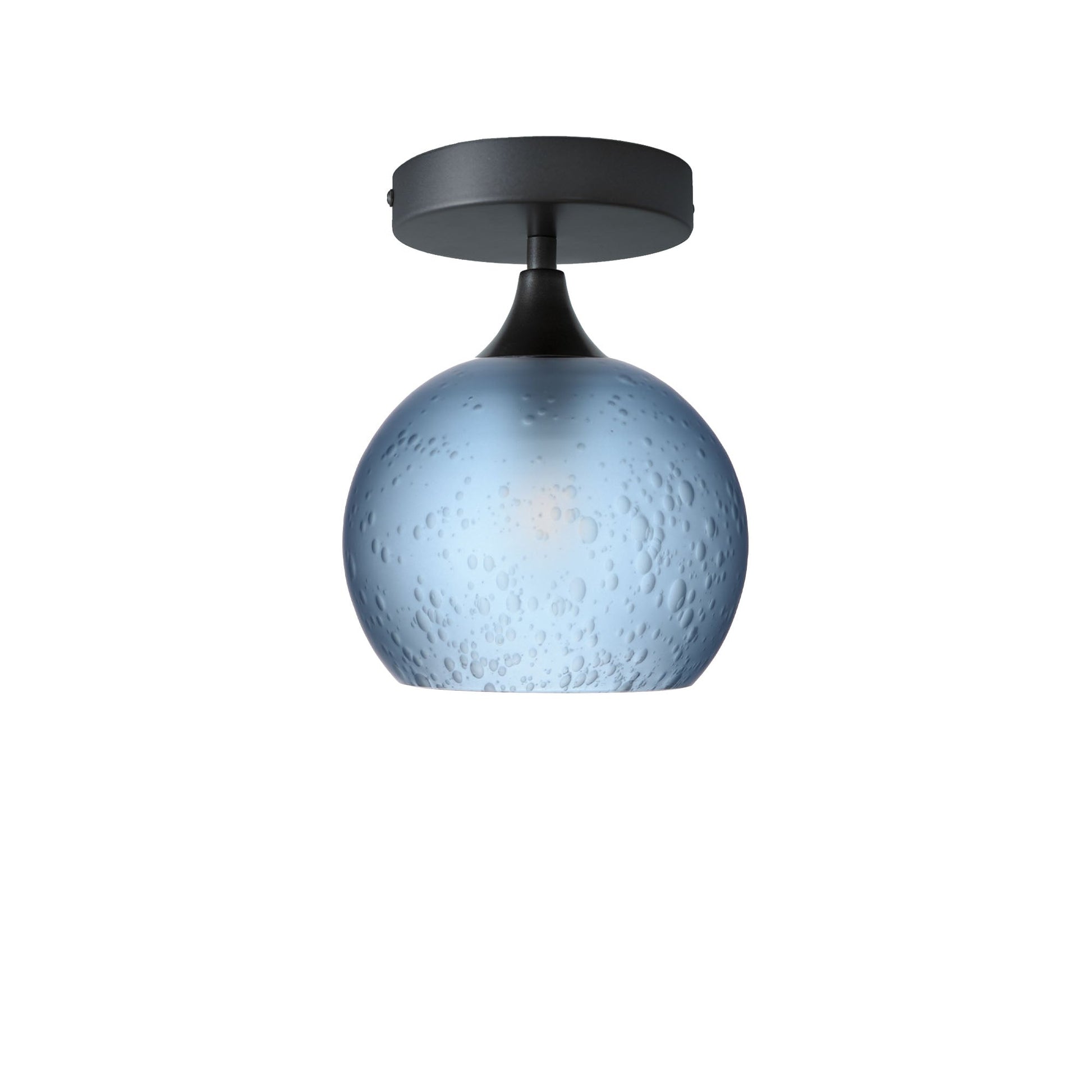 767 Semi-Flush-Bicycle Glass Co - Hotshop-Celestial-Steel Blue-Antique Bronze-Bicycle Glass Co