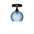 767 Semi-Flush-Bicycle Glass Co - Hotshop-Celestial-Steel Blue-Matte Black-Bicycle Glass Co