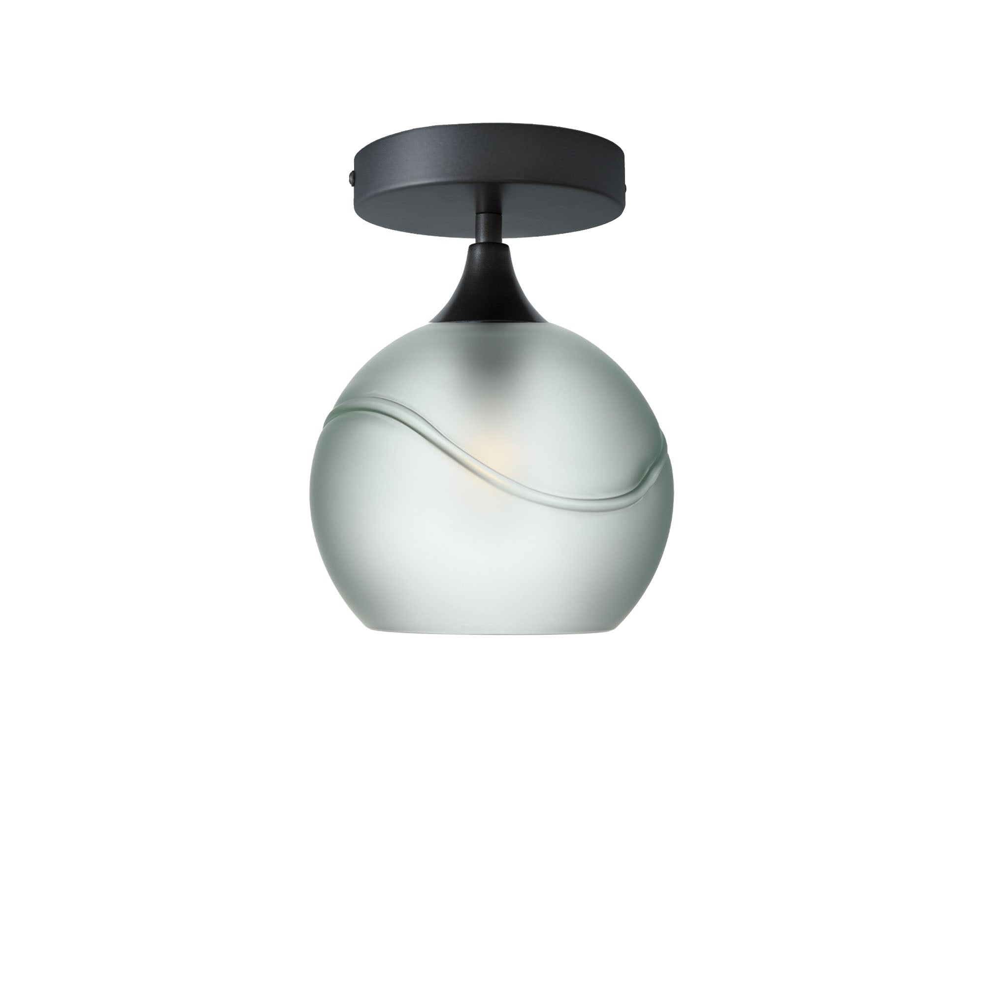 767 Semi-Flush-Bicycle Glass Co - Hotshop-Glacial-Eco Clear-Antique Bronze-Bicycle Glass Co
