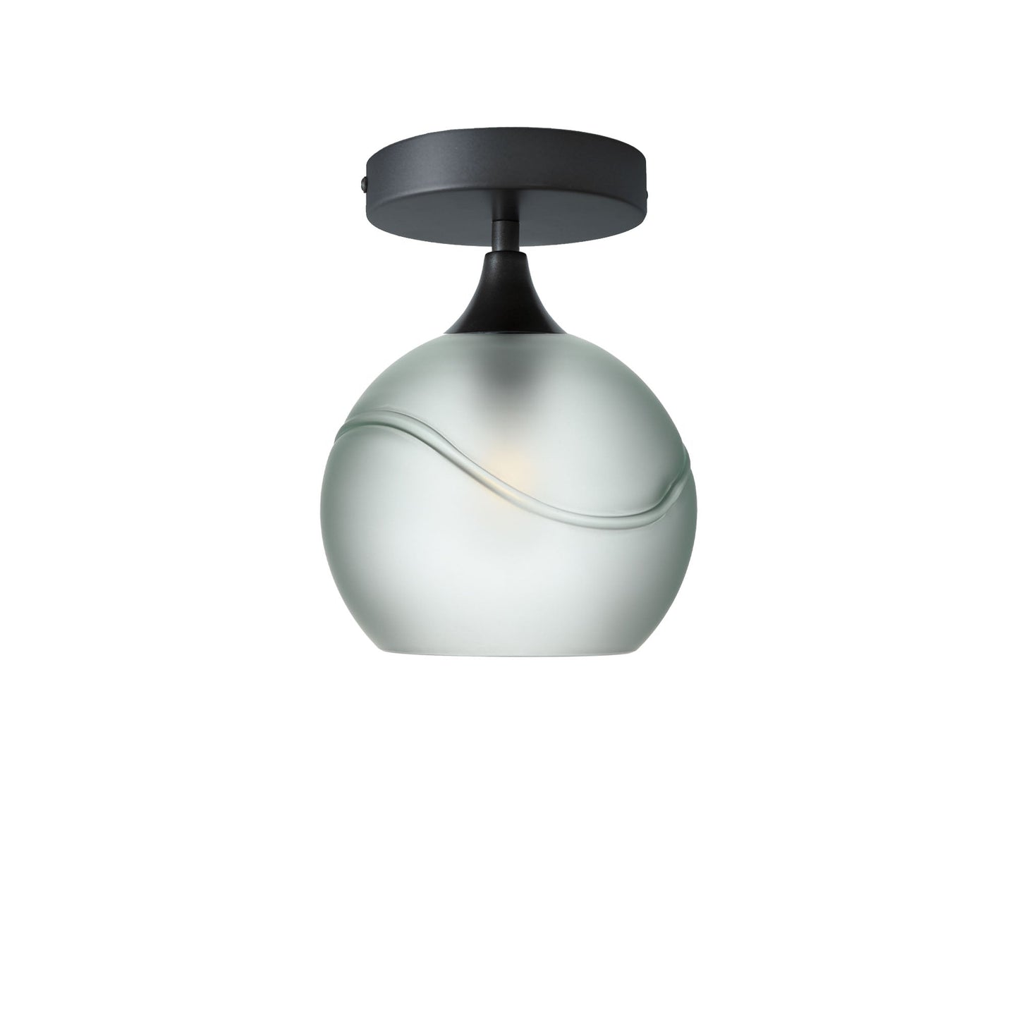 767 Semi-Flush-Bicycle Glass Co - Hotshop-Glacial-Eco Clear-Antique Bronze-Bicycle Glass Co