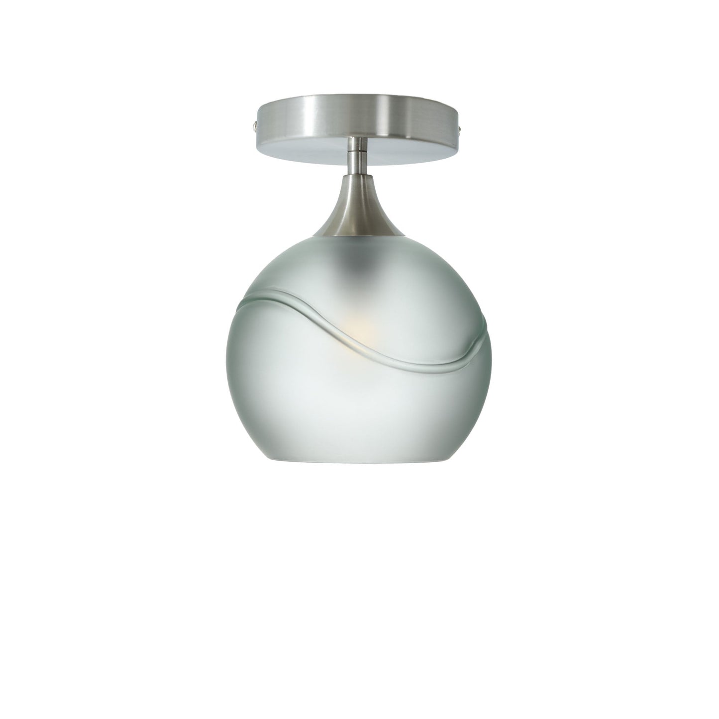 767 Semi-Flush-Bicycle Glass Co - Hotshop-Glacial-Eco Clear-Brushed Nickel-Bicycle Glass Co