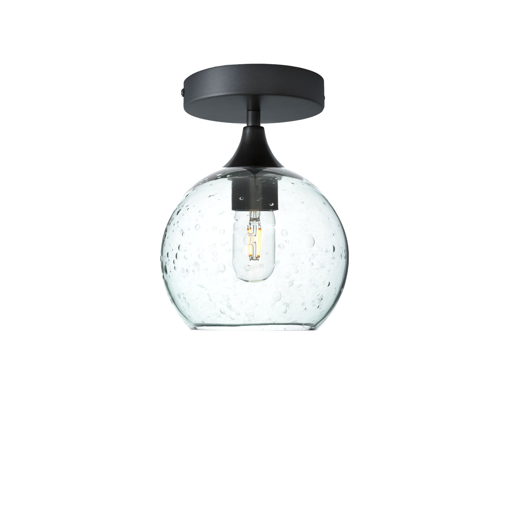 767 Semi-Flush-Bicycle Glass Co - Hotshop-Lunar-Eco Clear-Antique Bronze-Bicycle Glass Co