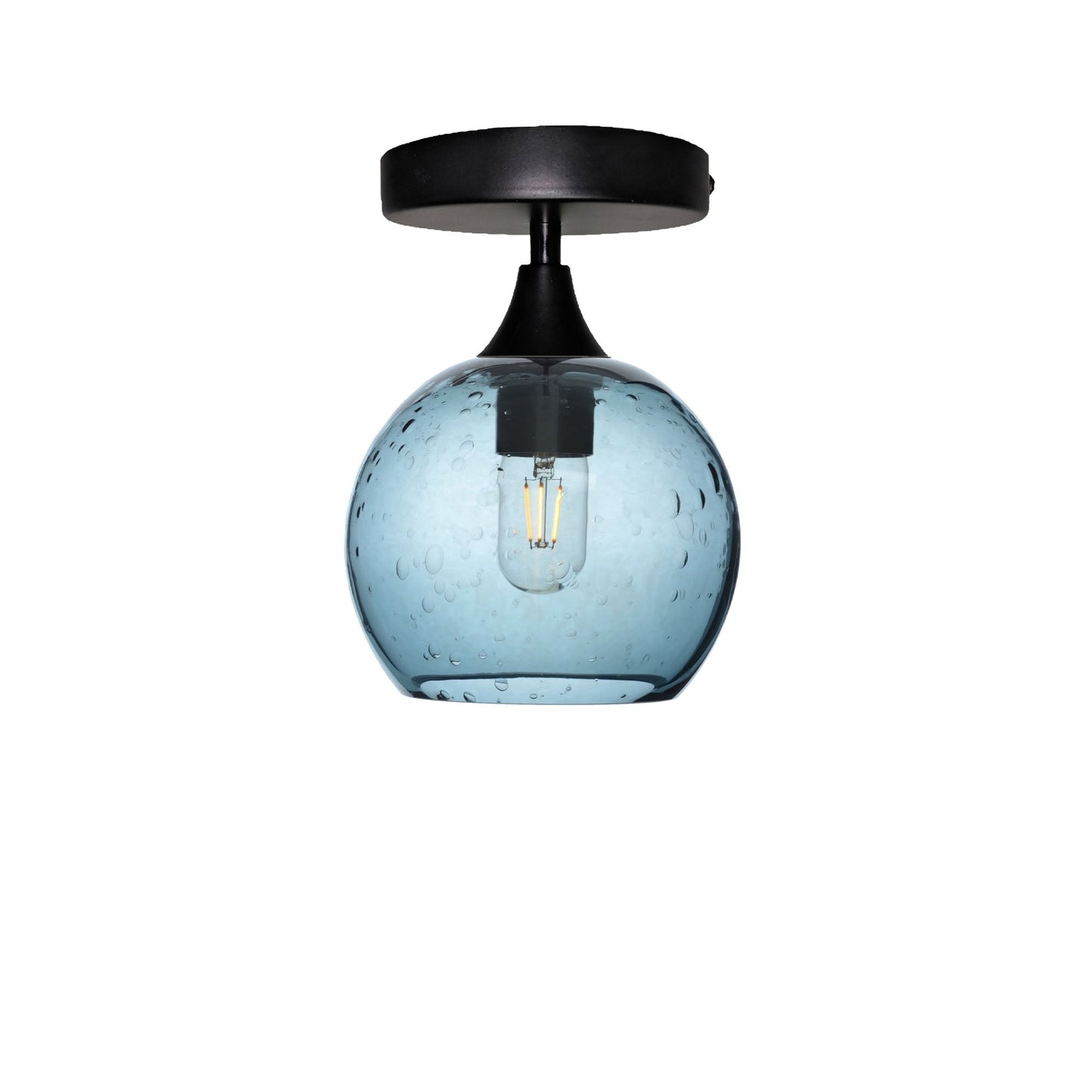 767 Semi-Flush-Bicycle Glass Co - Hotshop-Lunar-Slate Gray-Matte Black-Bicycle Glass Co