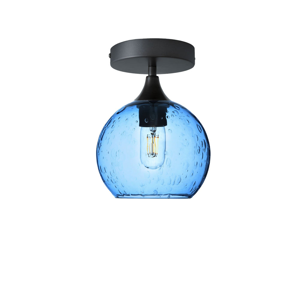 767 Semi-Flush-Bicycle Glass Co - Hotshop-Lunar-Steel Blue-Antique Bronze-Bicycle Glass Co