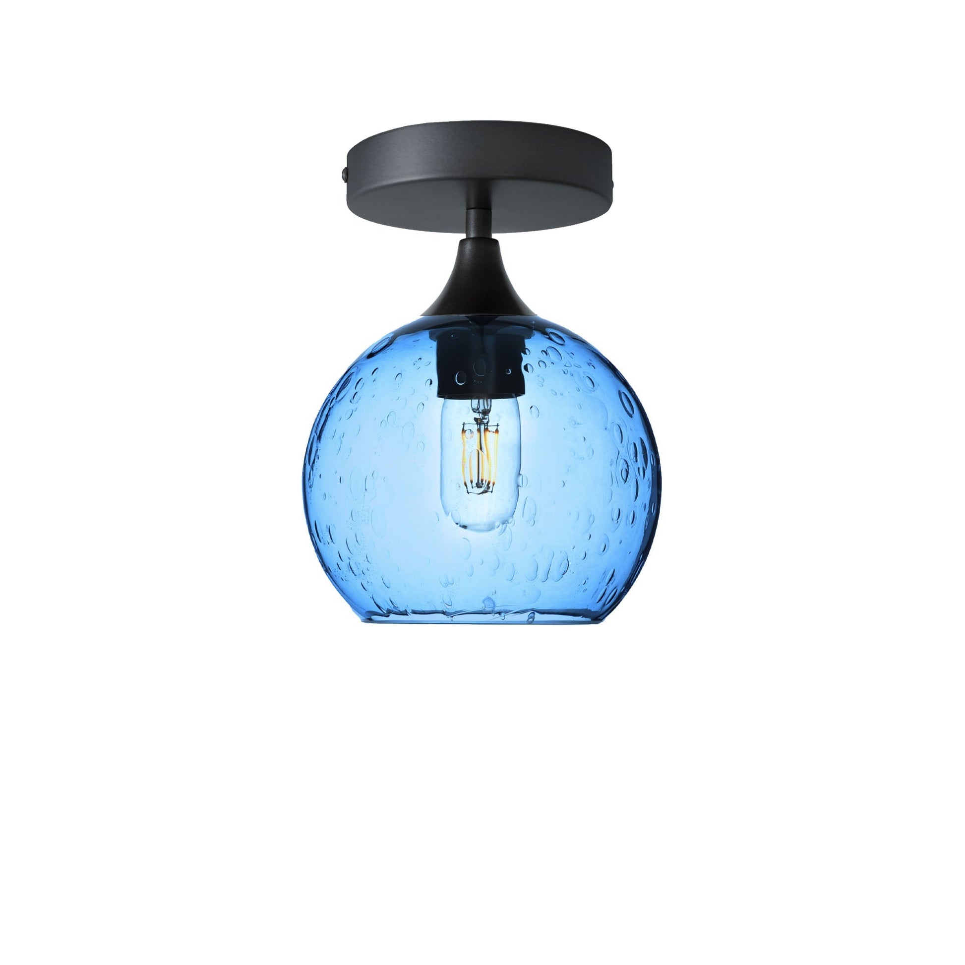 767 Semi-Flush-Bicycle Glass Co - Hotshop-Lunar-Steel Blue-Antique Bronze-Bicycle Glass Co