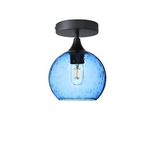 767 Semi-Flush-Bicycle Glass Co - Hotshop-Lunar-Steel Blue-Antique Bronze-Bicycle Glass Co