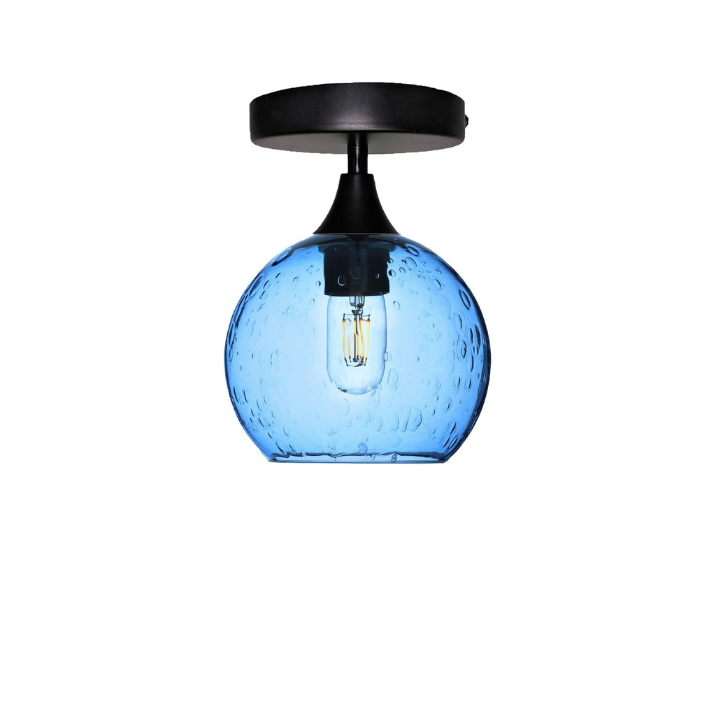 767 Semi-Flush-Bicycle Glass Co - Hotshop-Lunar-Steel Blue-Matte Black-Bicycle Glass Co