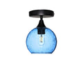 767 Semi-Flush-Bicycle Glass Co - Hotshop-Lunar-Steel Blue-Matte Black-Bicycle Glass Co